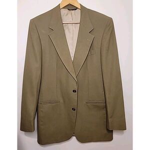 Nino‎ Cerruti Mens Jacket 42R Beige Blazer Linen Sport Coat USA
